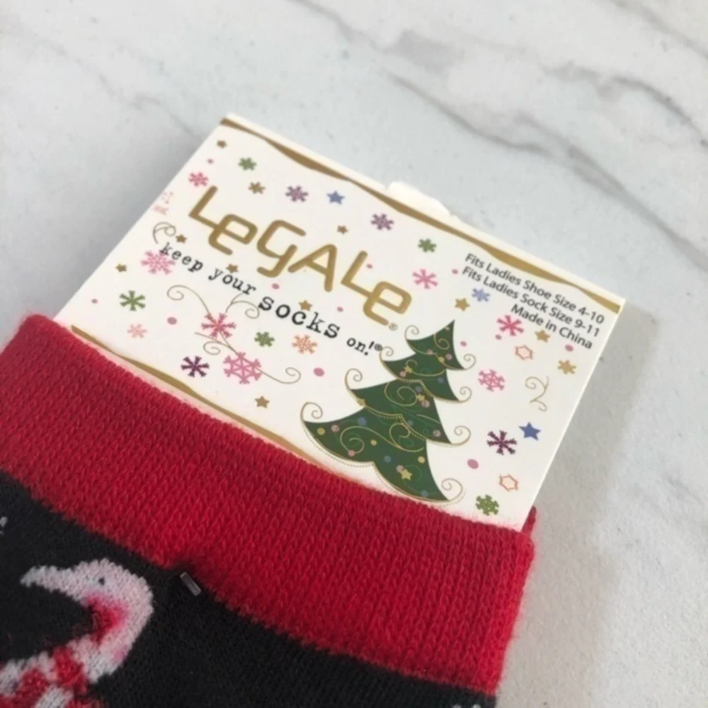 Legale Socks Christmas Socks Flamingos Scarves NWT